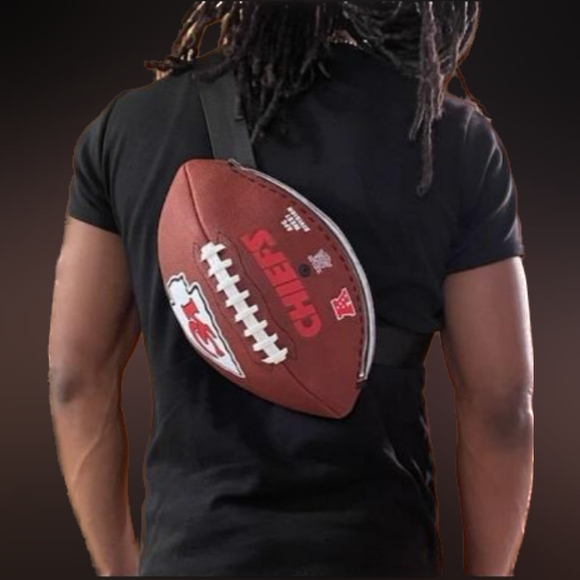 LIMITED EDITION HANDMADE KANSAS CITY CHIEFS Crossbody Football UNISEX Bags 🏈🎒 - Picture 1 of 16